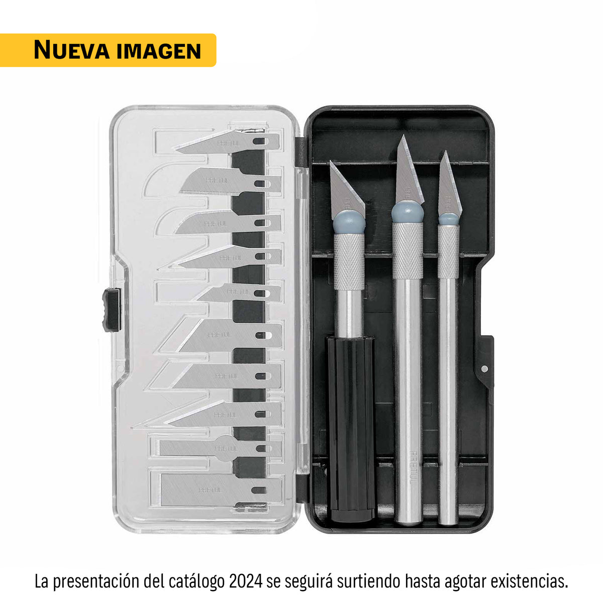 JUEGO DE EXACTOS CON ESTUCHE, 13 PIEZAS, PRETUL CÓDIGO: 22409 CLAVE: EXA-13P