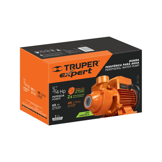 BOMBA ELÉCTRICA PERIFÉRICA PARA AGUA 3/4 HP, TRUPER EXPERT CÓDIGO: 10069 CLAVE: BOAP-3/4 - Electrum Digital