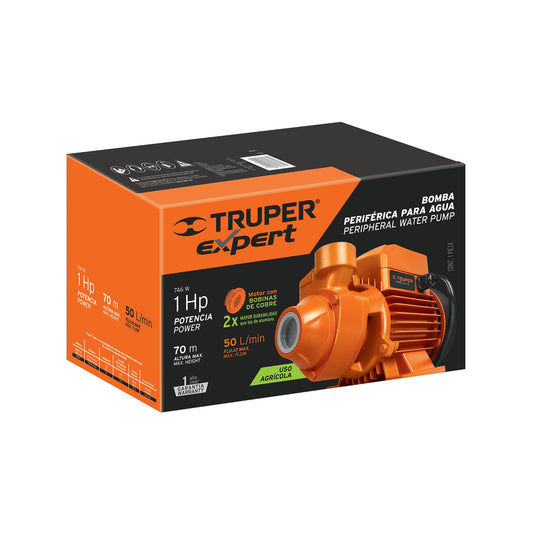 BOMBA ELÉCTRICA PERIFÉRICA PARA AGUA 1 HP, TRUPER EXPERT CÓDIGO: 10070 CLAVE: BOAP-1 - Electrum Digital