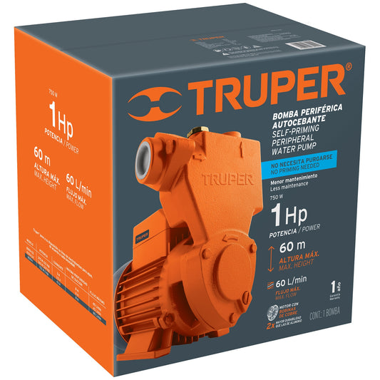 BOMBA ELÉCTRICA PERIFÉRICA AUTOCEBANTE PARA AGUA 1 HP CÓDIGO: 12782 CLAVE: BOPA-1 - Electrum Digital
