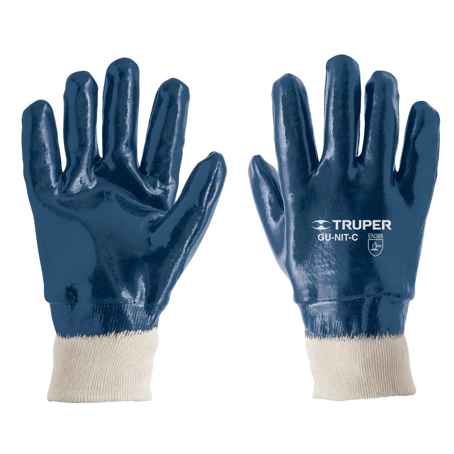 GUANTES DE ALGODÓN RECUBIERTOS DE NITRILO, PUÑO TEJIDO CÓDIGO: 15244 CLAVE: GU-835