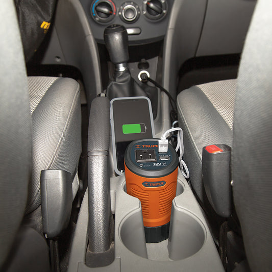 INVERSOR DE CORRIENTE 120 W, TIPO VASO CÓDIGO: 15725 CLAVE: INCO-120 - Electrum Digital