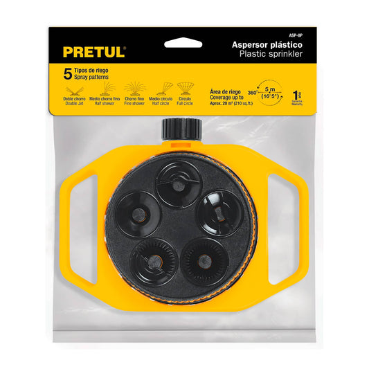 ASPERSOR PLÁSTICO 5 POSICIONES, 8 MM, PRETUL CÓDIGO: 20067 CLAVE: ASP-8P - Electrum Digital