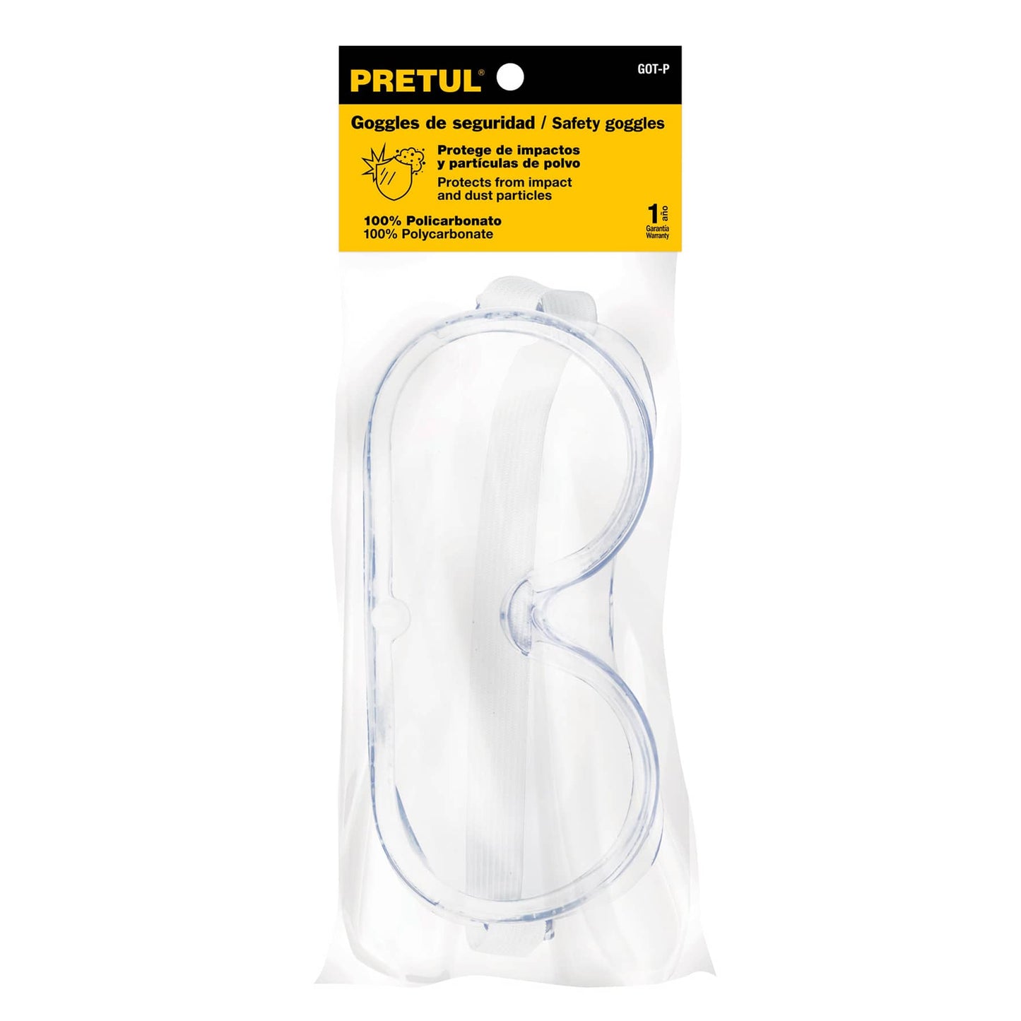 GOGGLES DE SEGURIDAD, PRETUL CON VENTILACIÓN DIRECTA CÓDIGO: 21538 CLAVE: GOT-P - Electrum Digital