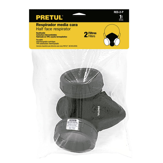 RESPIRADOR SIN CARTUCHO, 2 FILTRO, PRETUL CÓDIGO: 23391 CLAVE: RES-2-P - Electrum Digital