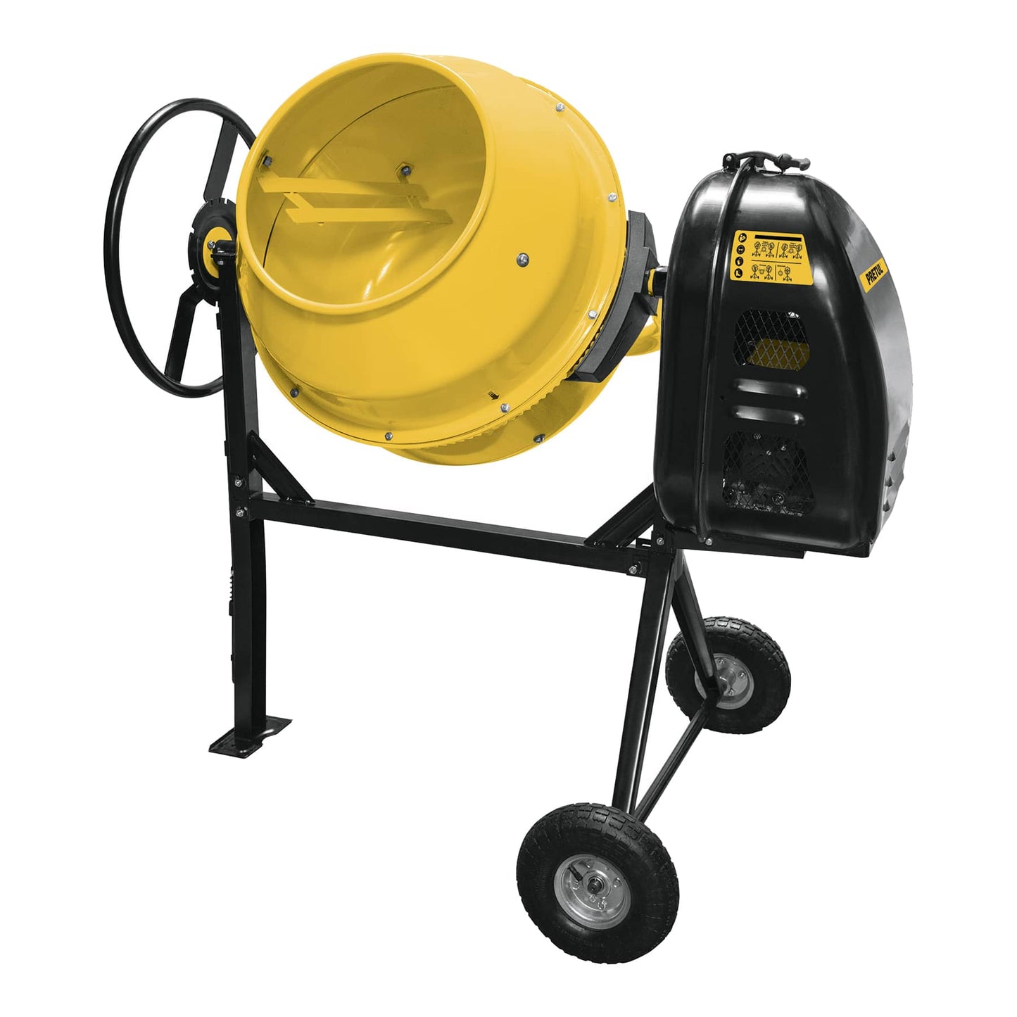 REVOLVEDORA DE CEMENTO A GASOLINA, 1/2 SACO, 160 L, PRETUL CÓDIGO: 28147 CLAVE: RECE-160P - Electrum Digital