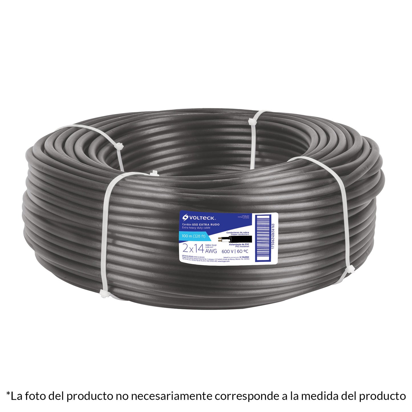 CABLE USO RUDO, 2 CONDUCTORES, ROLLO DE 100 M.