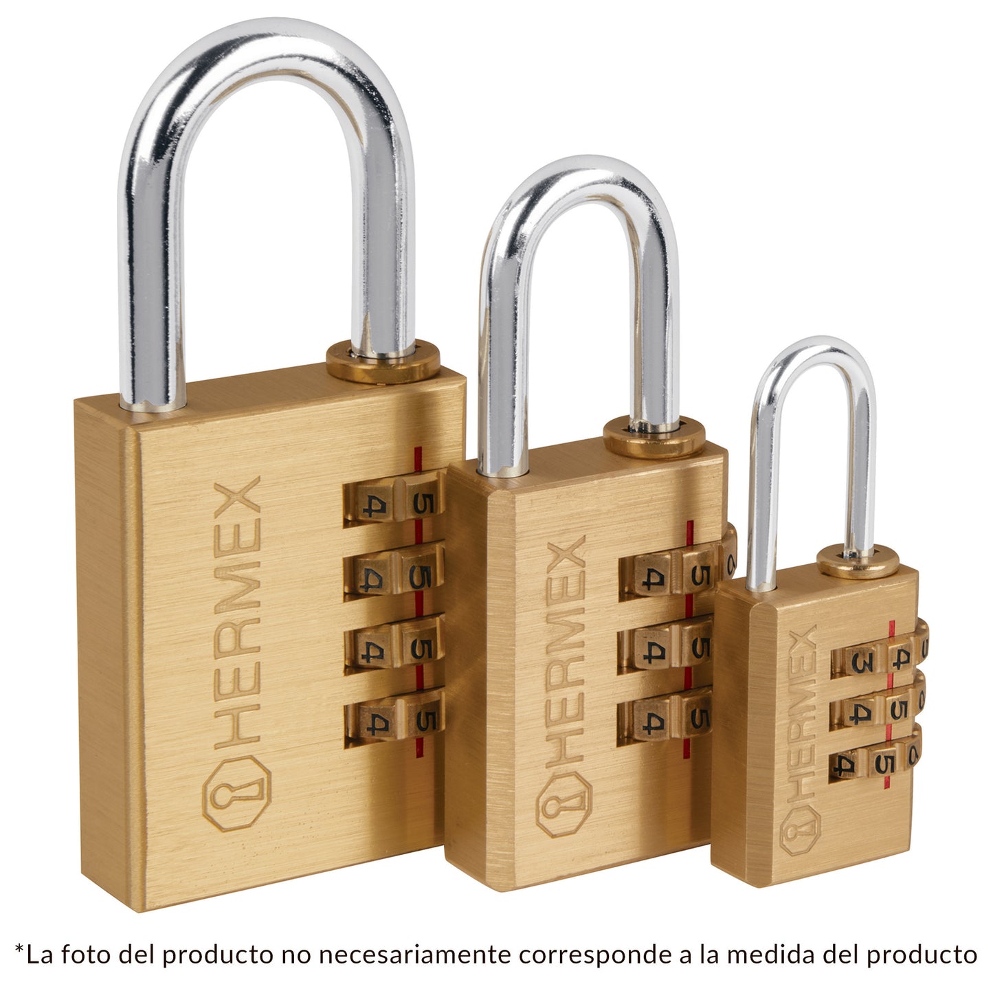 CANDADO DE LATÓN DE COMBINACIÓN, BLÍSTER