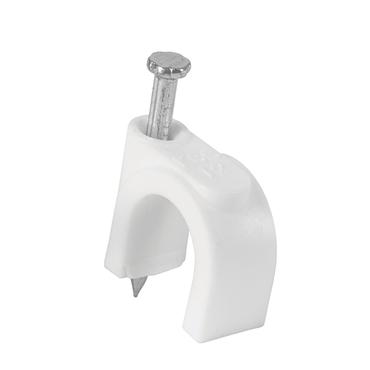 GRAPA PARA CABLE REDONDO, 5 MM, 6 MM, 8 MM, 10 MM, 12 MM, 16 MM, BLANCA, BOLSA CON 20 PIEZAS - Electrum Digital