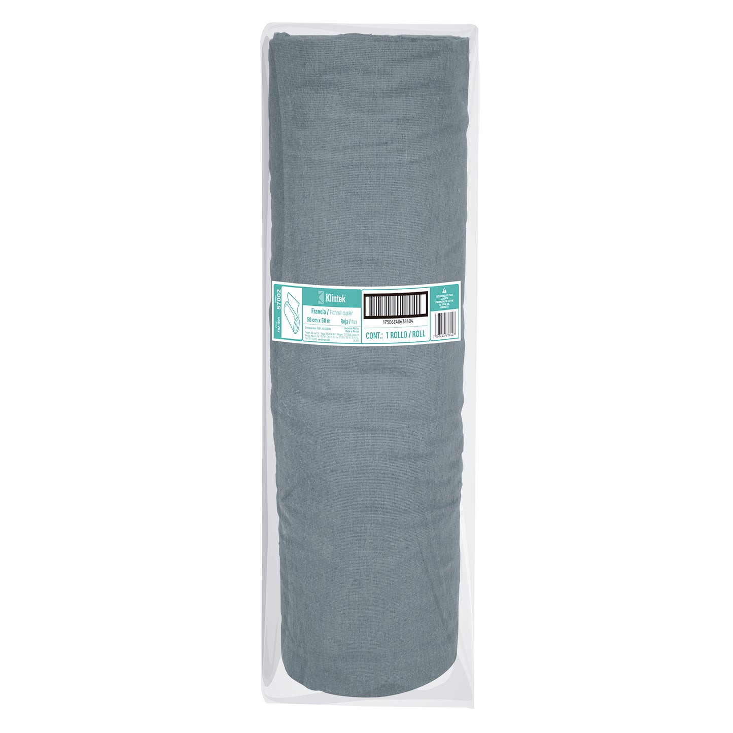 FRANELA DE ALGODÓN, EN ROLLO, 50 M, COLOR GRIS CÓDIGO: 57003 CLAVE: FRA-50G - Electrum Digital