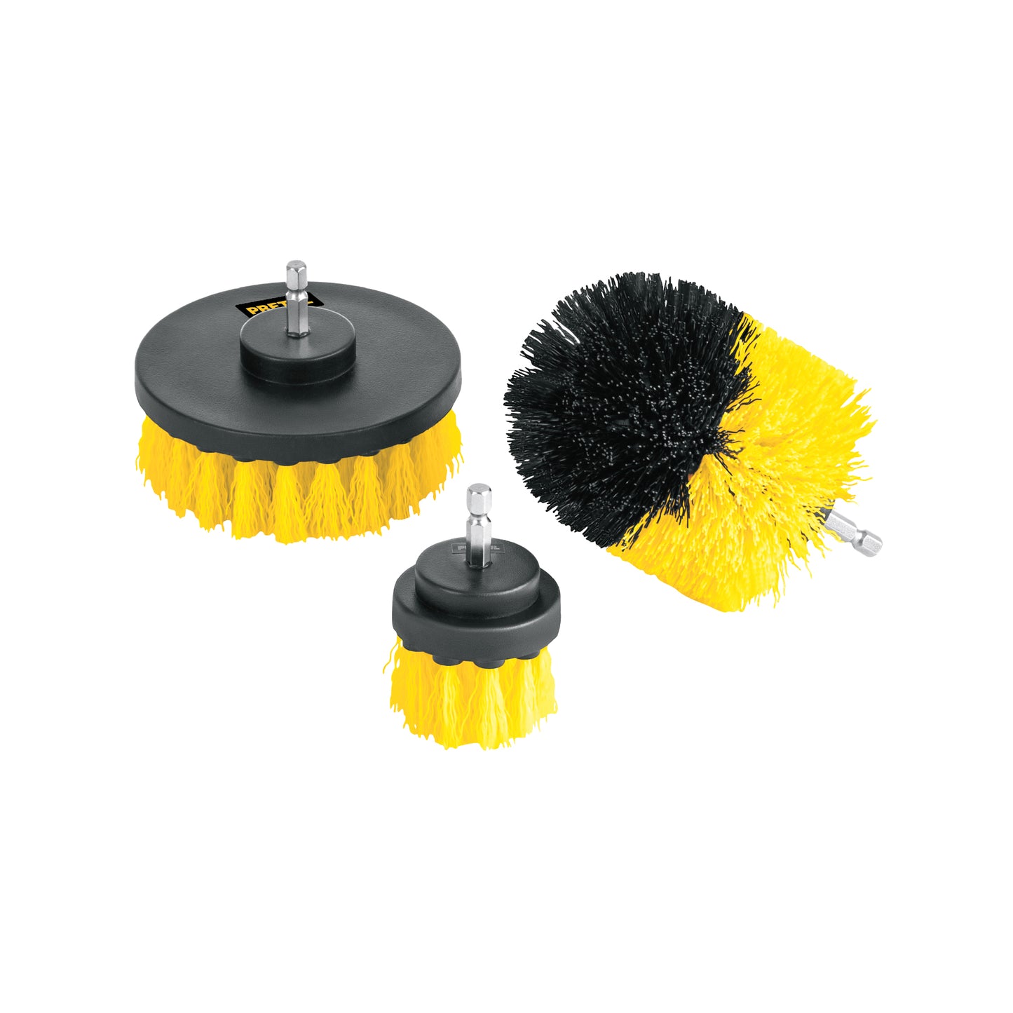 Jgo de 3 cepillos para taladro, Pretul - Electrum Digital