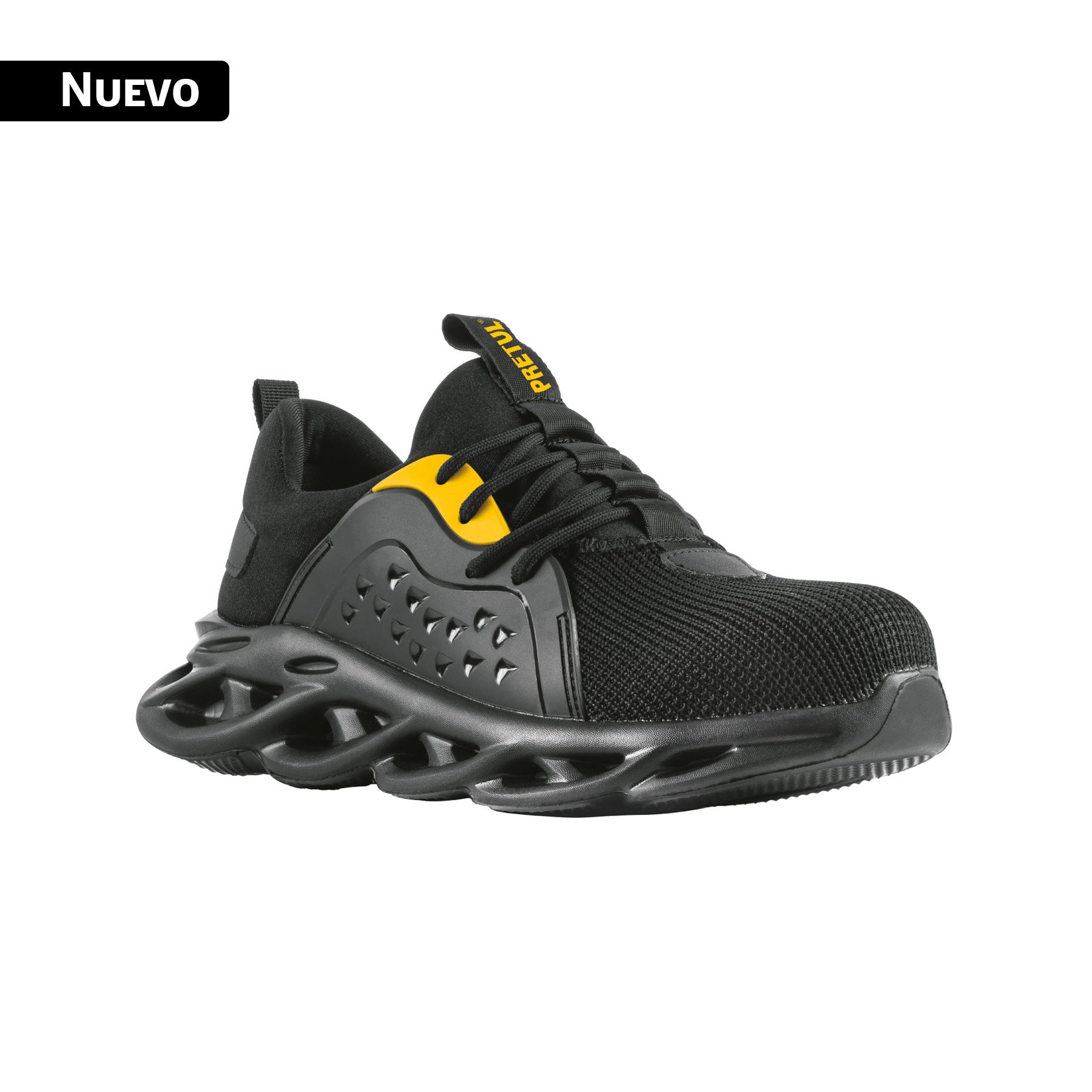 Tenis de seguridad, casquillo metálico, negros, PRETUL - Electrum Digital