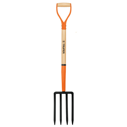 BIELDO PARA JARDÍN, 4 DIENTES, PUÑO "Y", MANGO 30"  CÓDIGO: 11021  CLAVE: BJ-4