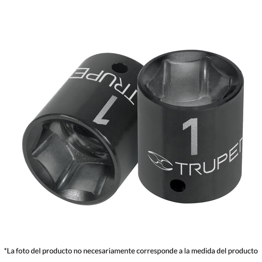 DADO DE IMPACTO, 6 PUNTAS, MILIMÉTRICO, CUADRO 1/2" DE 10MM A 1/2" DE 21MM - Electrum Digital