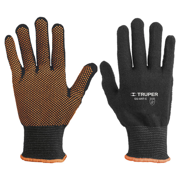 GUANTES DE NYLON CON PUNTOS DE PVC EN PALMA