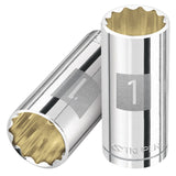 DADO DE 6 PUNTAS, LARGO, STANDARD, CUADRO 1/2" DE 13/16"  A 1/2" DE 1" - Electrum Digital