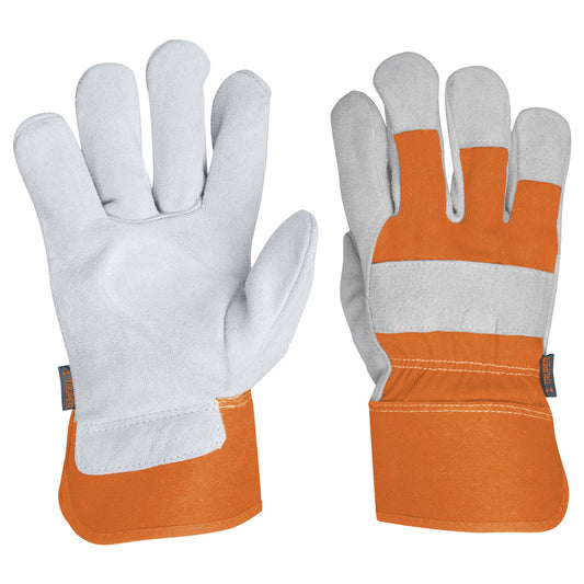 GUANTES DE CARNAZA Y LONETA, UNITALLA  CÓDIGO: 14245  CLAVE: GU-235