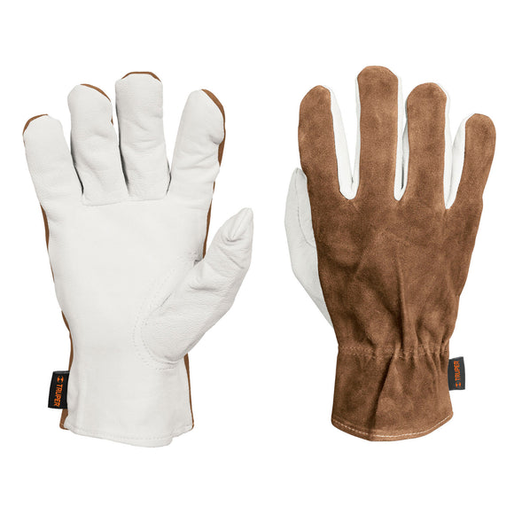 GUANTES DE PIEL DE CABRA CON DORSO DE CARNAZA  CÓDIGO: 14288  CLAVE: GU-735