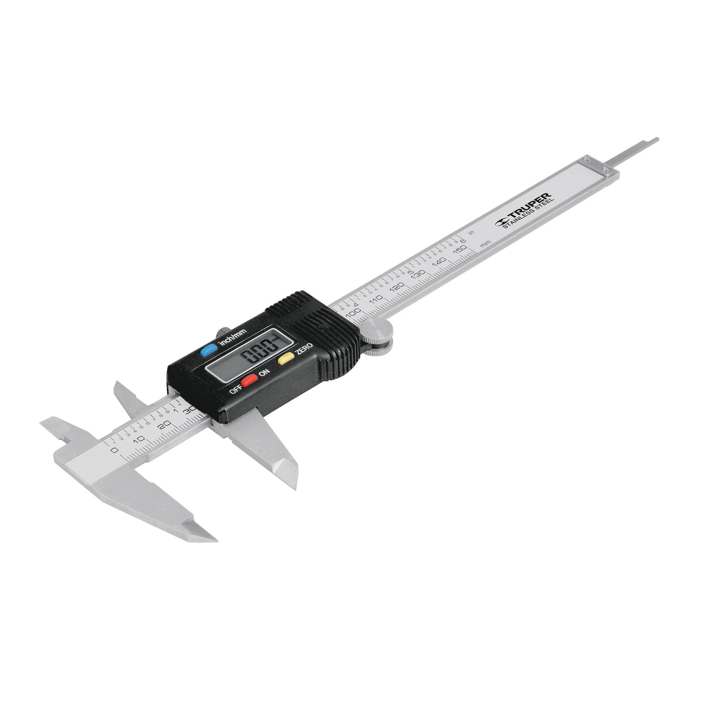 CALIBRADOR DIGITAL DE 6", MILIMÉTRICO Y STANDARD  CÓDIGO: 14388  CLAVE: CALDI-6MP