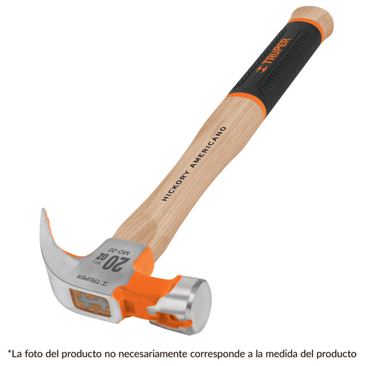 MARTILLO PULIDO UÑA CURVA, MANGO DE HICKORY