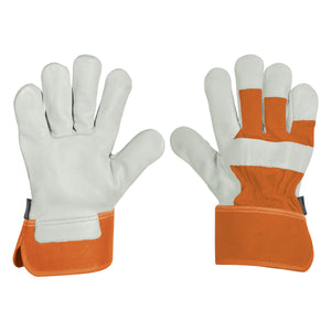 GUANTES DE PIEL DE RES Y DORSO DE LONETA  CÓDIGO: 17051  CLAVE: GU-255