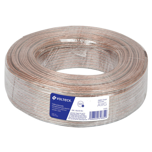 CABLE PARA BOCINA, 16 AWG, 18 AWG, 20 AWG, 22 AWG, POLARIZADO, 100 M - Electrum Digital