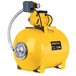 BOMBA HIDRONEUMÁTICA 1/2 HP, 50 LITROS, PRETUL  CÓDIGO: 20184  CLAVE: HIDR-1/2X50P