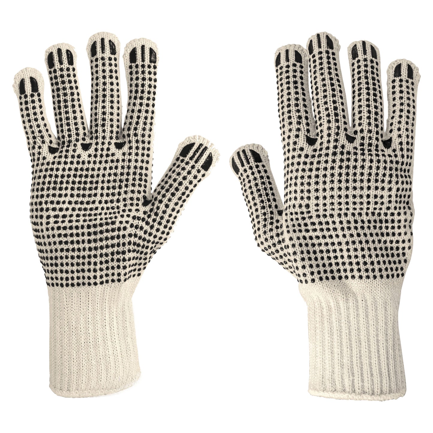 GUANTES DE ALGODÓN CON PUNTOS DE PVC EN PALMA Y DORSO, PRETUL  CÓDIGO: 21830  CLAVE: GU-425