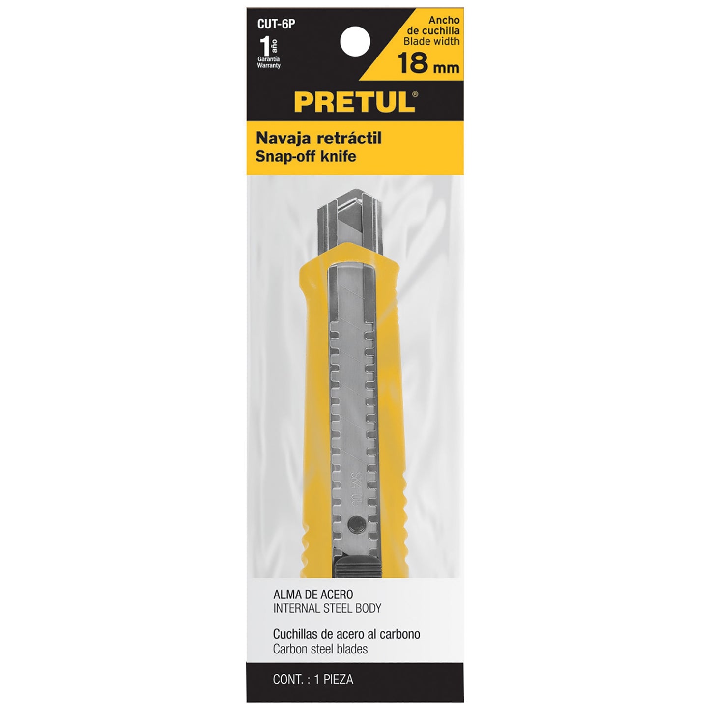 CUTTER 6", ALMA METÁLICA, PRETUL  CÓDIGO: 22396  CLAVE: CUT-6P