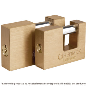 CANDADO ANTIPALANCA, CUERPO DE LATÓN, HERMEX BASIC