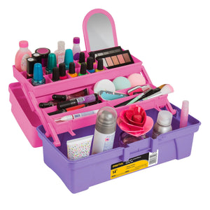 CAJA COSMETIQUERA 14", ROSA/MORADO, PRETUL  CÓDIGO: 25052  CLAVE: CCO-14RP - Electrum Digital