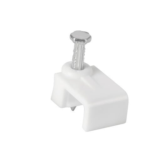 GRAPA PARA CABLE PLANO, 3 X 6 MM, 5 x 8.5 MM, 6 x 9.5 MM, BLANCA, BOLSA 500 PZAS - Electrum Digital