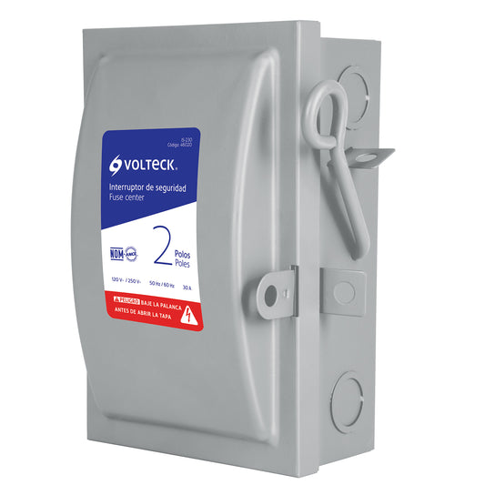 INTERRUPTOR DE SEGURIDAD 2 POLOS, 30 A, VOLTECK  CÓDIGO: 46020  CLAVE: IS-230