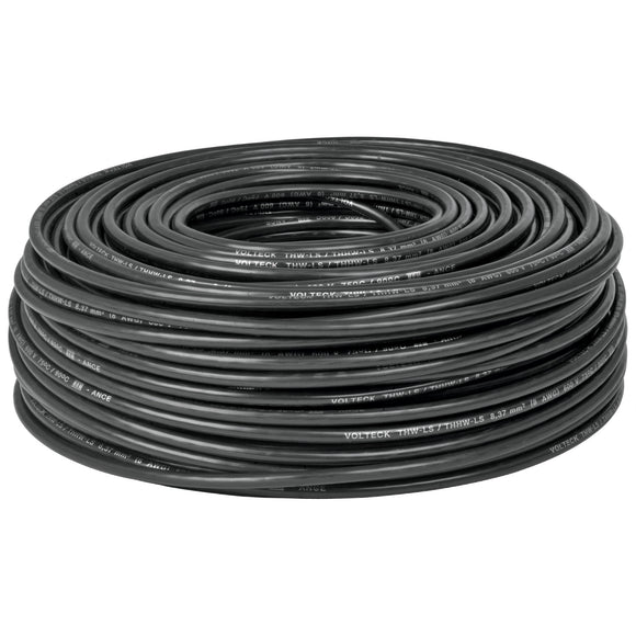 CABLE THHW-LS, 8 COLOR NEGRO ROLLO 100 M