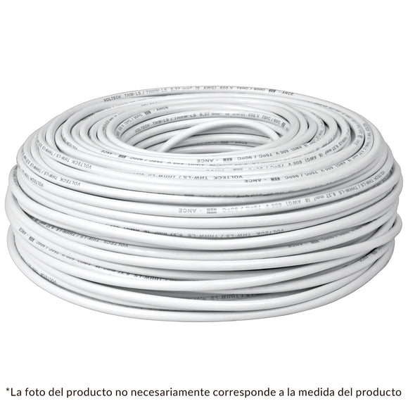 CABLE THHW-LS, COLOR BLANCO ROLLO 100 M