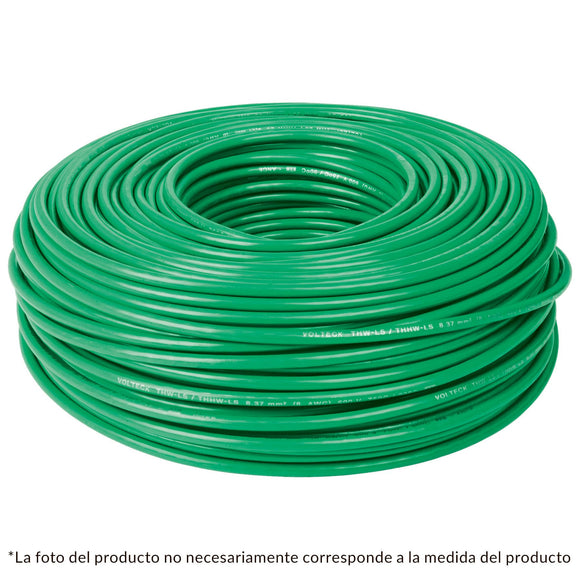 CABLE THHW-LS, COLOR VERDE ROLLO 100 M