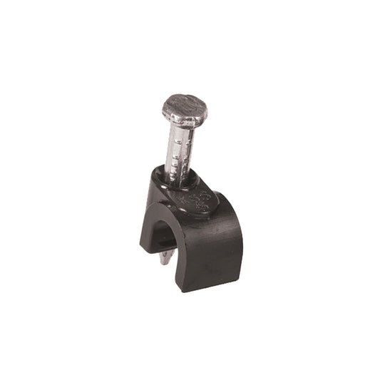 GRAPA PARA CABLE REDONDO, 5 MM, 6 MM, 8 MM, 10 MM, 12 MM, 16 MM, NEGRA, BOLSA CON 20 PIEZAS - Electrum Digital
